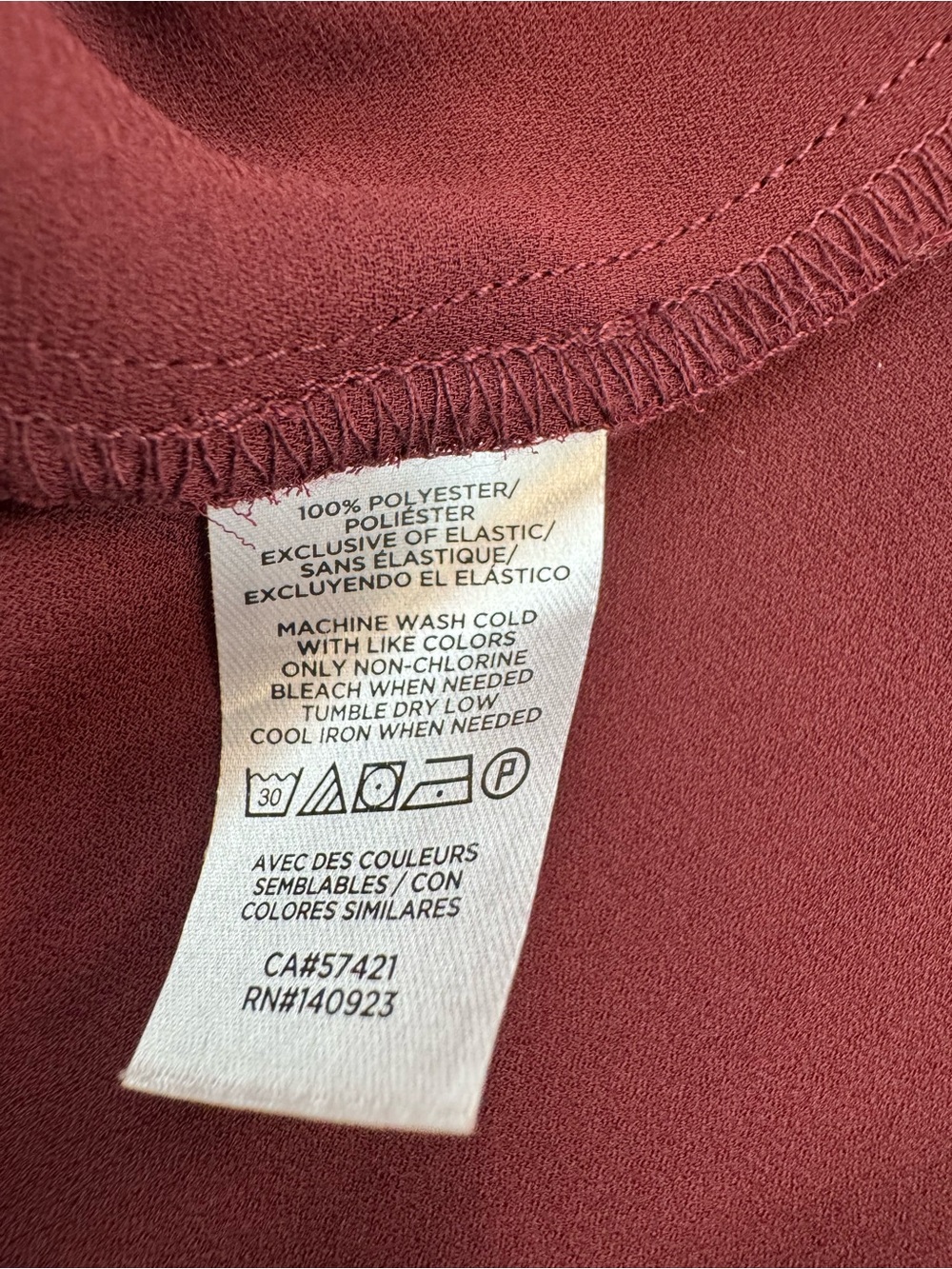 LOFT Plus Burgundy Smocked Cuff Blouse Size 16 - Picture 9 of 11